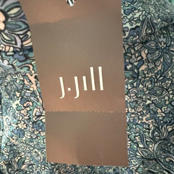 🟣 J. Jill Womens Blue High Rise Mom Short Floral Size Medium - Picture 5 of 8